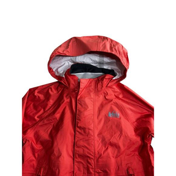 REI Co-op Girls Rain Jacket Size XS (6-7) Coral Full Zip Hooded Windbreaker - Picture 3 of 7